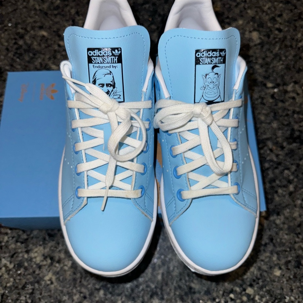 Adidas Stan Smith J kids blue sneakers - Picture 2 of 5